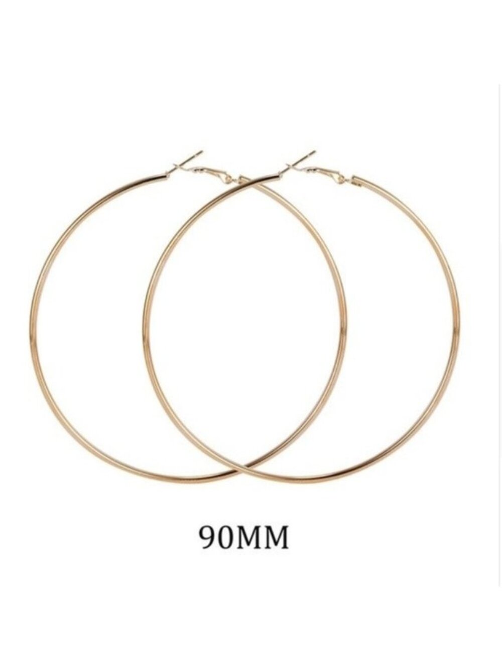 Gold Extra Large 3.5in Hoop Earrings
